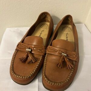 Tan Leather Tassel Loafers Boat Shoes